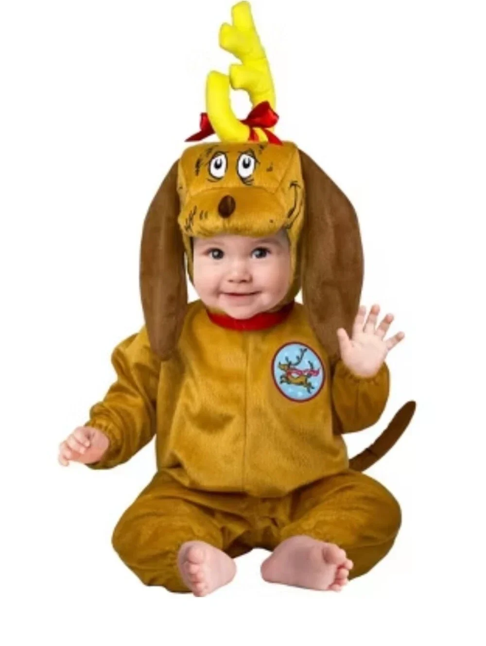 Dr. Seuss Infant Max Christmas Costume Jumpsuit Brown Size 12-18 Months
